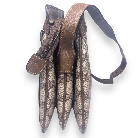 🔴SOLD🔴Gucci GG Monogram Canvas and Brown Leather shoulder bag - Picture 12 of 17